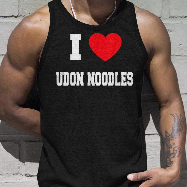 I Love うどん麺 タンクトップ 彼への贈り物