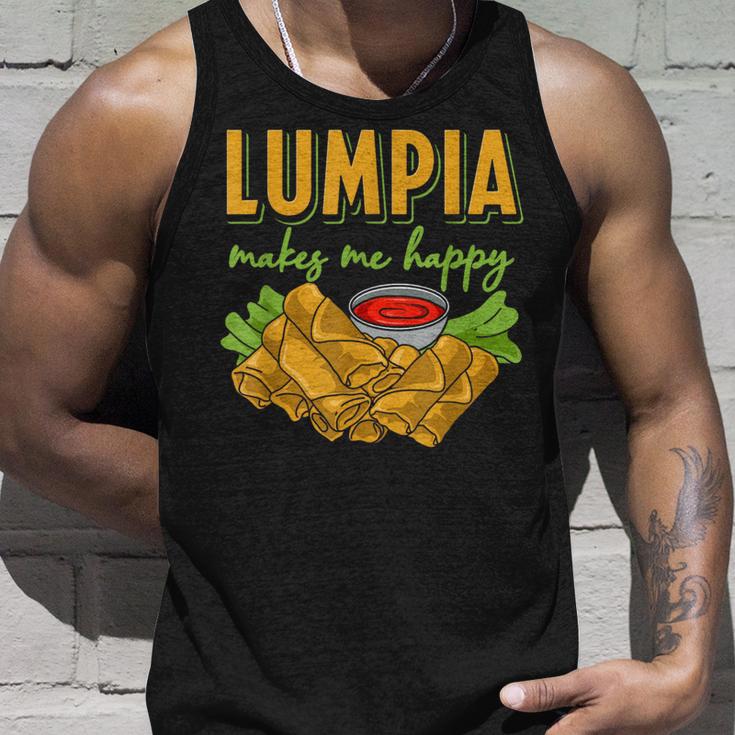 Lumpia Makes Me Happyルンピアは私を幸せにする フィリピンの春巻き 料理 食べ物 タンクトップ 彼への贈り物