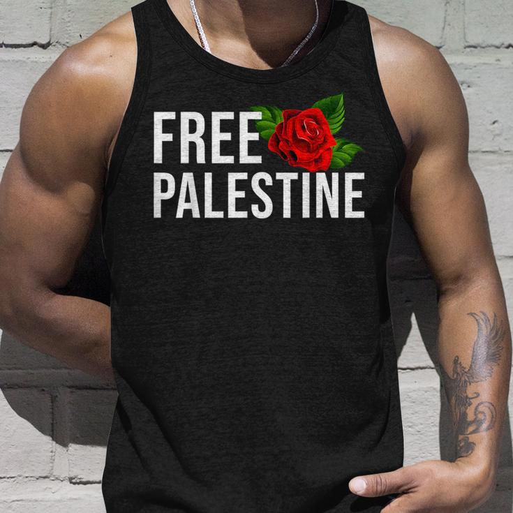 Palestine Free Palestine Free Gaza Palestine Flag Arabic タンクトップ 彼への贈り物