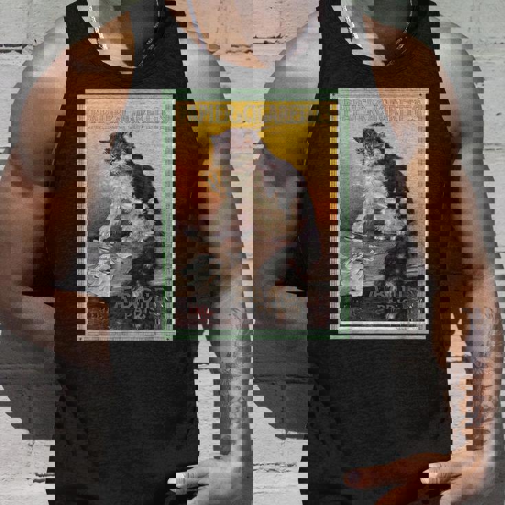 Papier A Cigarettes Abadie Paris ビンテージタバコ広告 タンクトップ 彼への贈り物