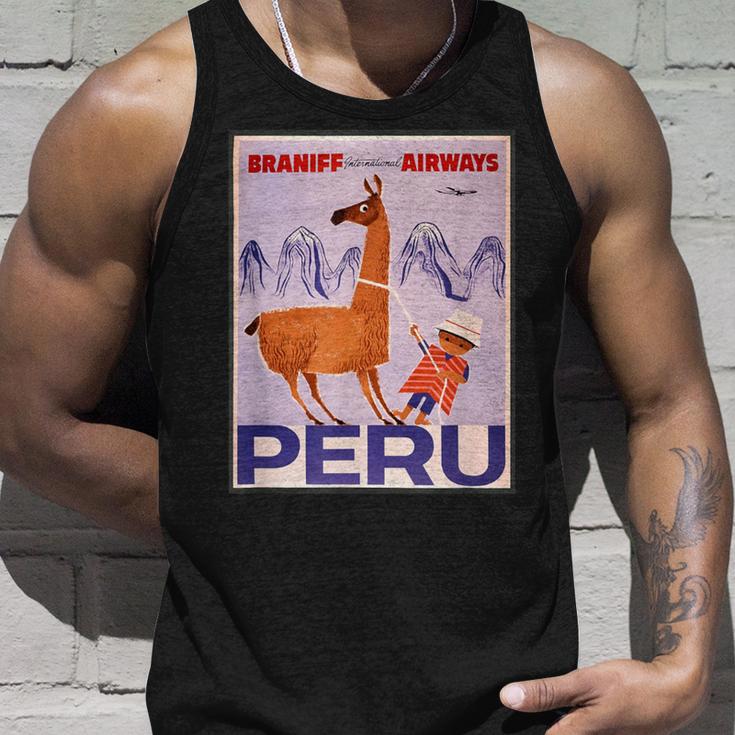 Peru レトロ ヴィンテージ 航空会社 トラベルポスター タンクトップ 彼への贈り物