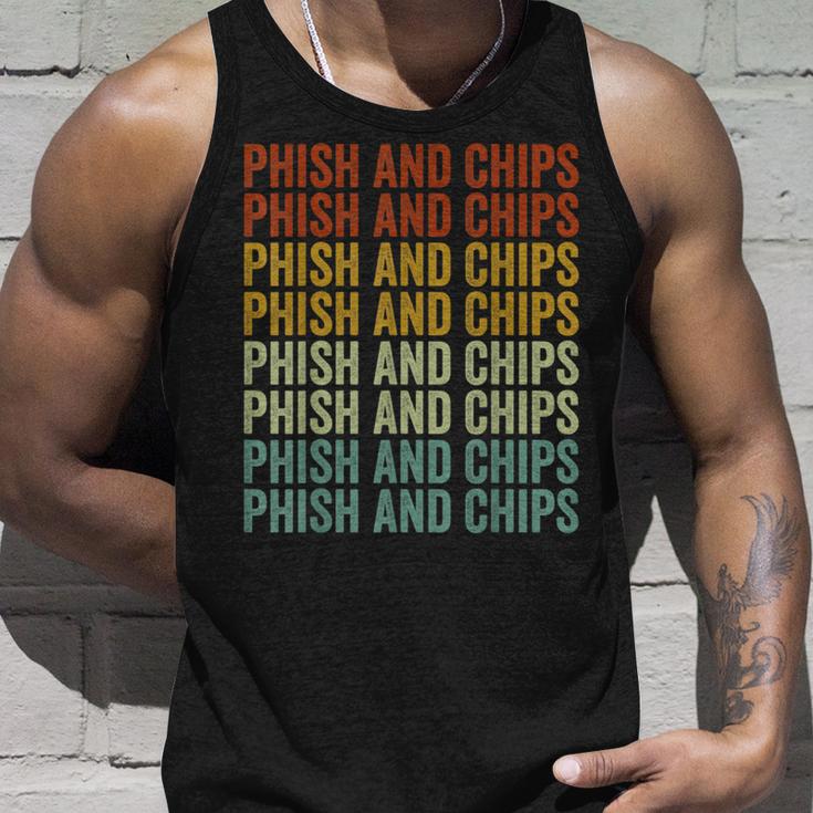 Phish And Chips ファニーハッカー フィッシングコンピュータハッカー タンクトップ 彼への贈り物