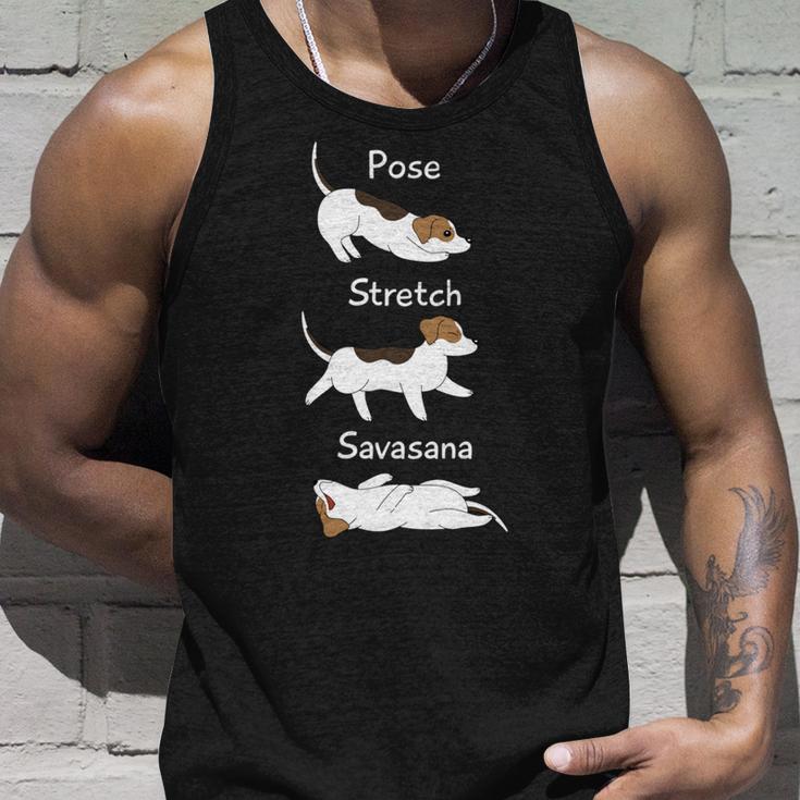 Posetretchavasanaジャック・ラッセル・テリア犬 長袖tシャツ タンクトップ 彼への贈り物
