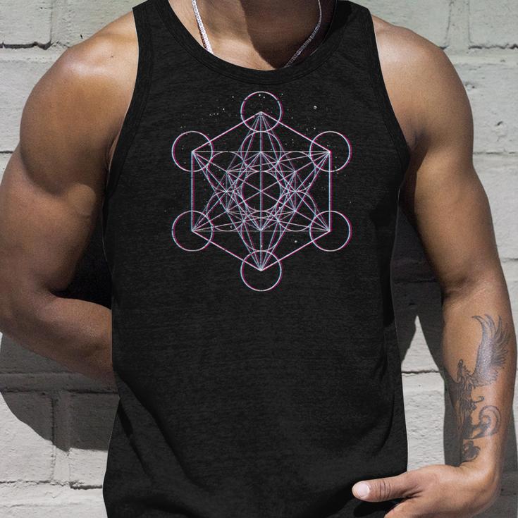 Sacred Geometry メタトロン キューブ Psy Trance Yoga Dmt Lsd Goa タンクトップ 彼への贈り物