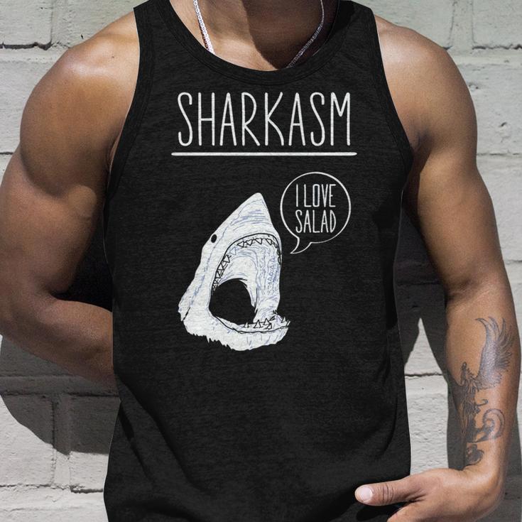 Sharkasm I Lovealad面白い皮肉なシャークスタジオ 長袖tシャツ タンクトップ 彼への贈り物