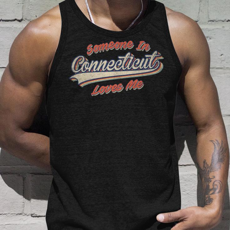 Someone In Connecticut Loves Me レトロ ステート ヴィンテージ 長袖tシャツ タンクトップ 彼への贈り物