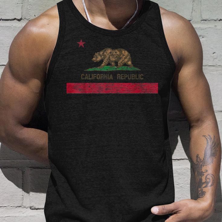 Vintage California Republic Flag ビンテージ・スタイルカリフォルニア共和国旗 タンクトップ 彼への贈り物