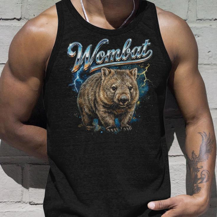 Wombat ビンテージ 90年代 レトロ ファニー ウォンバット 80年代 メンズ レディース タンクトップ 彼への贈り物