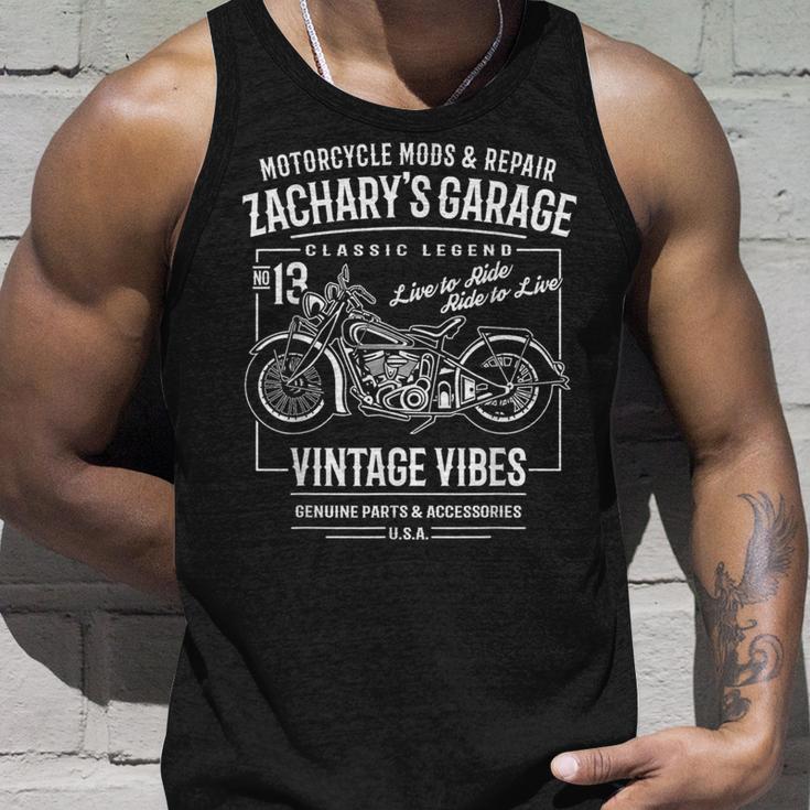 Zacharyのガレージバイクデザイン タンクトップ 彼への贈り物