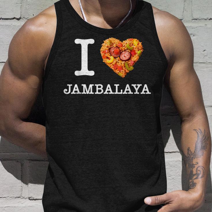 “I Love Jambalaya” のジャンバラヤ好き向けデザイン タンクトップ 彼への贈り物