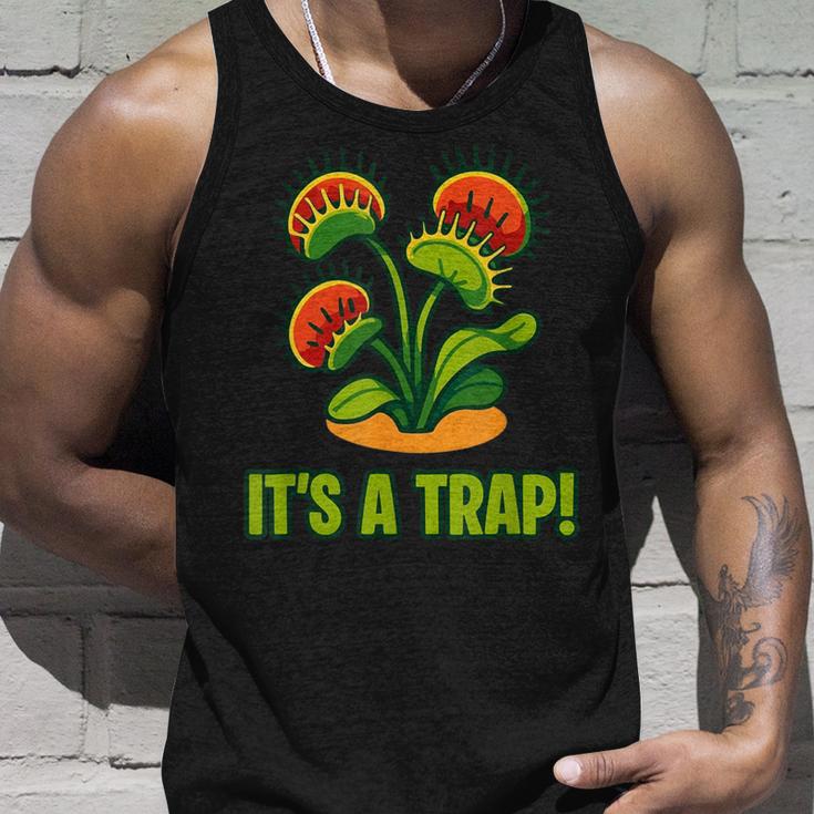 おもしろハエトリグサ It's A Trap 食虫植物 ボタニカル タンクトップ 彼への贈り物