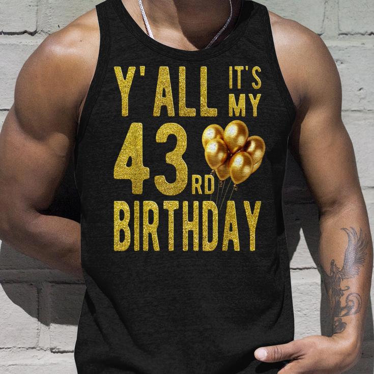 みんな私の43歳の誕生日面白いハッピー43歳の誕生日 タンクトップ 彼への贈り物