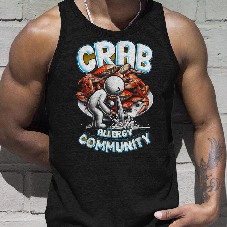 カニアレルギー Crab Allergy Community タンクトップ 彼への贈り物