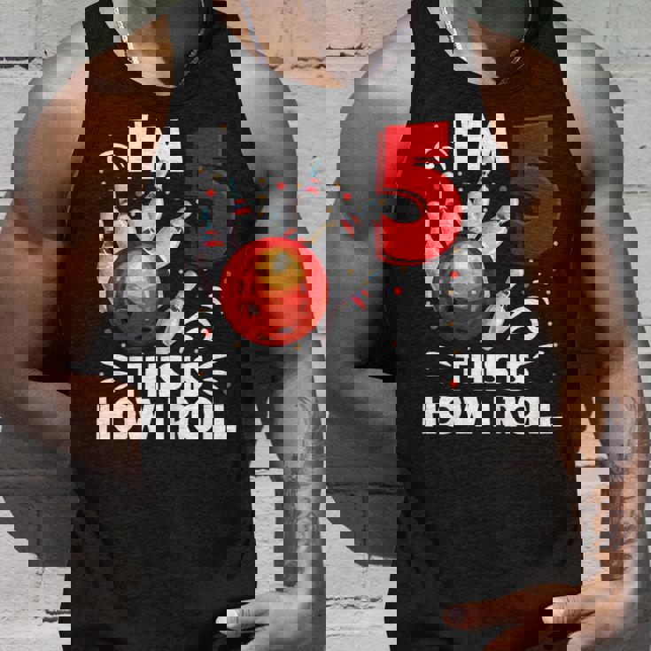 キッズ 5歳の誕生日 男の子 ボウリング This Is How I Roll 5歳 タンクトップ 彼への贈り物