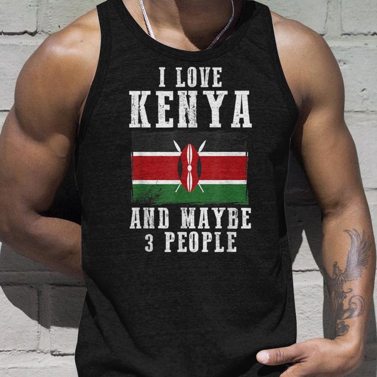 ケニアアフリカ国旗 I Love Kenya タンクトップ 彼への贈り物