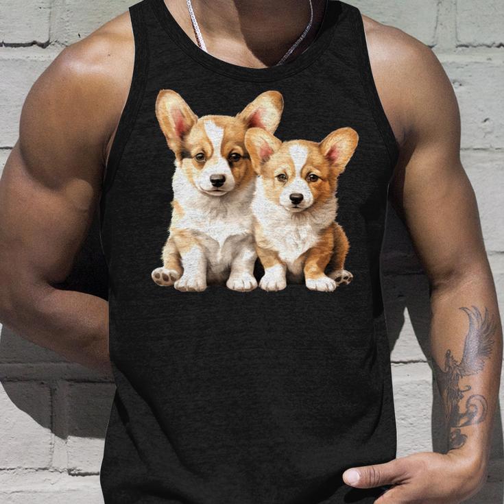 コーギー子犬 長袖tシャツ タンクトップ 彼への贈り物