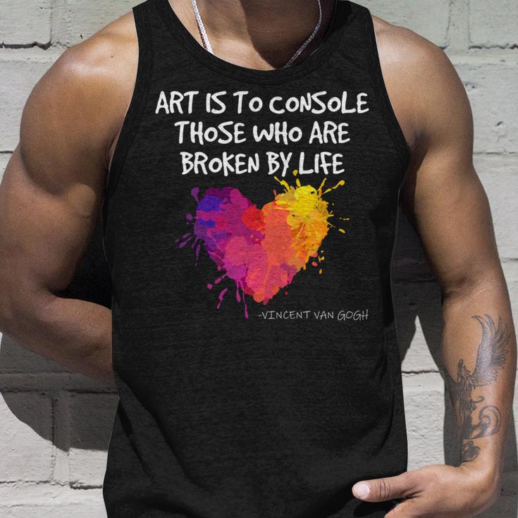 ゴッホ アート引用 ブロークンライフ アーティスト インスピレーション ハート バイブ 長袖tシャツ タンクトップ 彼への贈り物