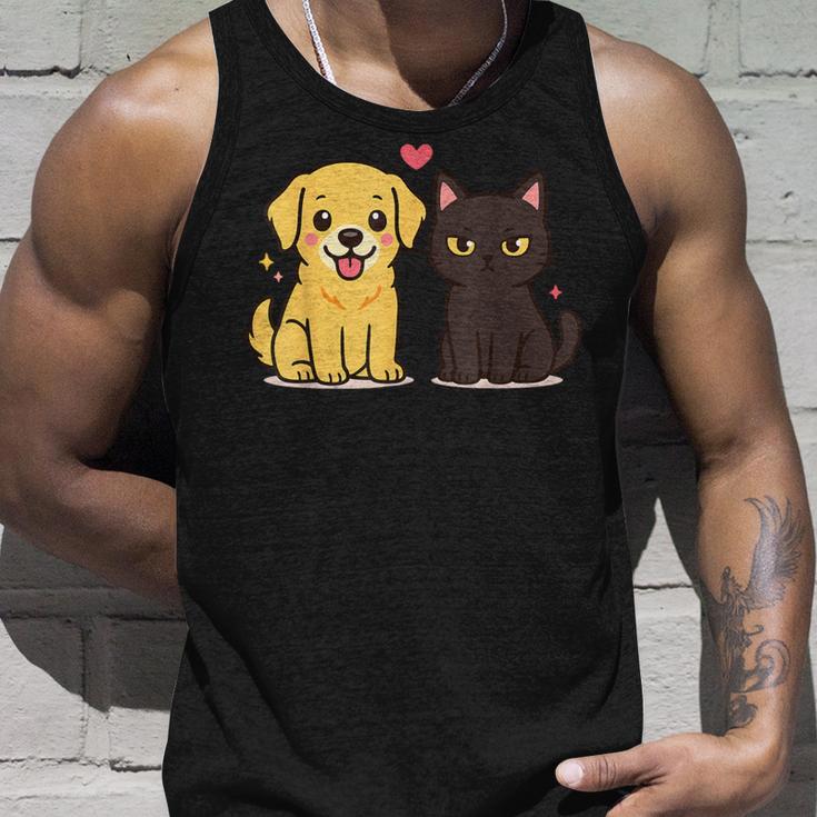 ゴールデンレトリバー ボーイフレンド 黒猫 Gf 面白い カップルギフト タンクトップ 彼への贈り物