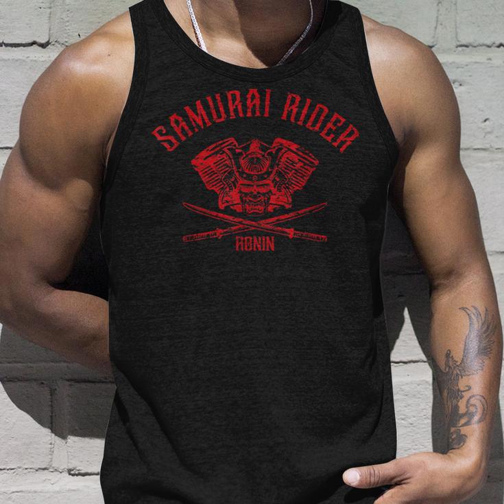 サムライ ライダー Ronin 侍 戦国武将 日本 武士道 戦士 ダメージ バイク エンジン カタナ タンクトップ 彼への贈り物