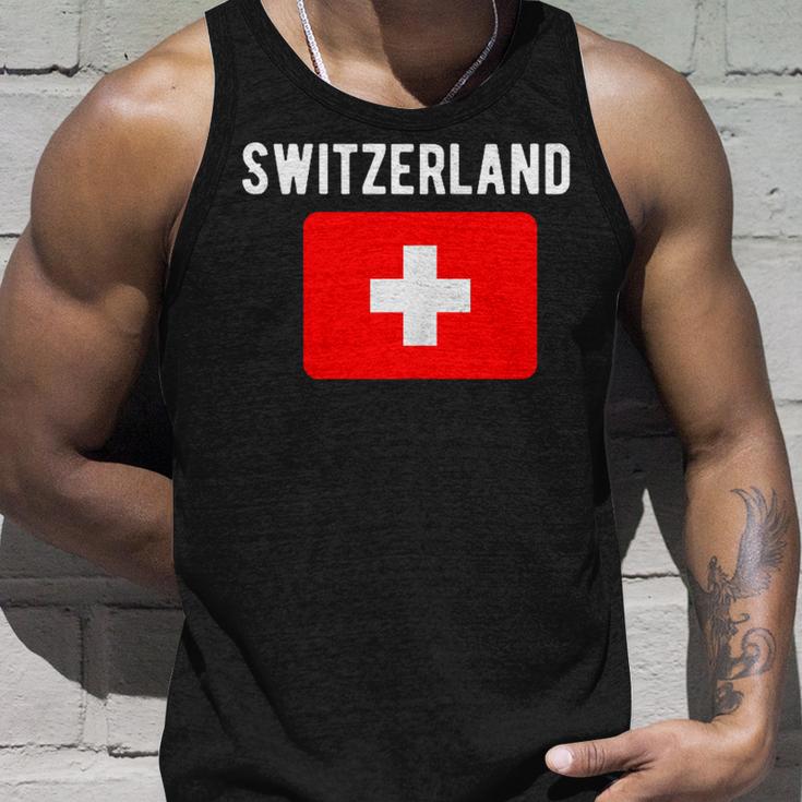 スイス国旗 スイス国地図フラッグ タンクトップ 彼への贈り物