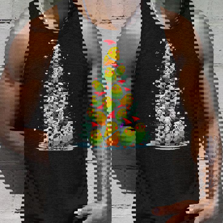 セキセイインコのクリスマス ツリー 面白いセキセイインコ ホリデー セキセイインコ タンクトップ 彼への贈り物