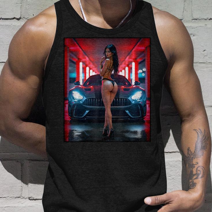 セクシーガールグラフィックtシャツ セクシービキニモデル&エキゾチックカー タンクトップ 彼への贈り物