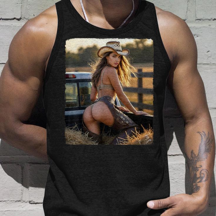 セクシーガールグラフィックtシャツ カウガールピンナップガール 4 タンクトップ 彼への贈り物