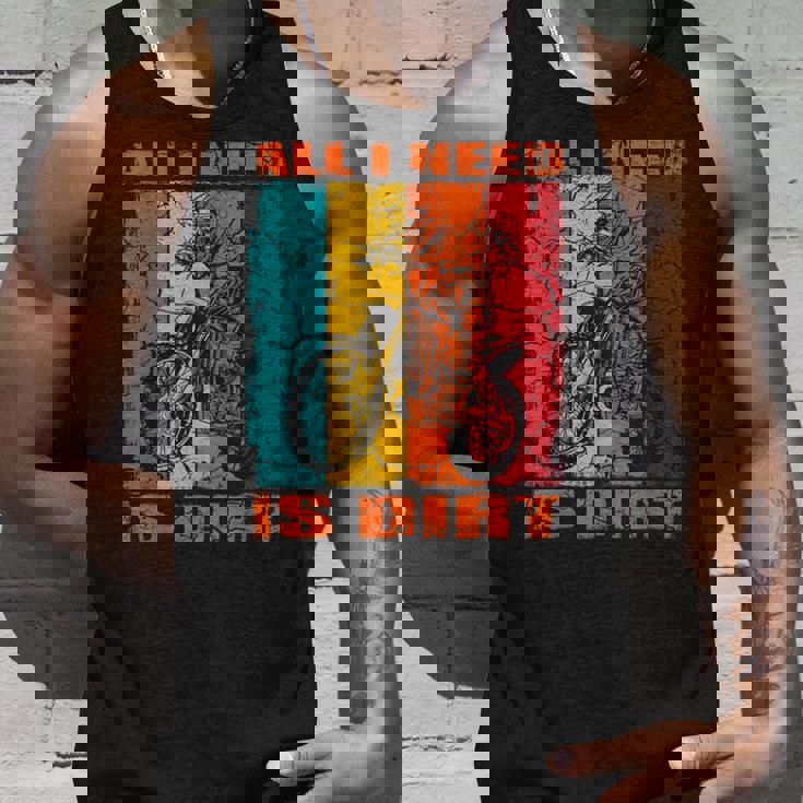 ダートバイク レトロデザイン All I Need Is Dirt Motocross ダートバイク タンクトップ 彼への贈り物