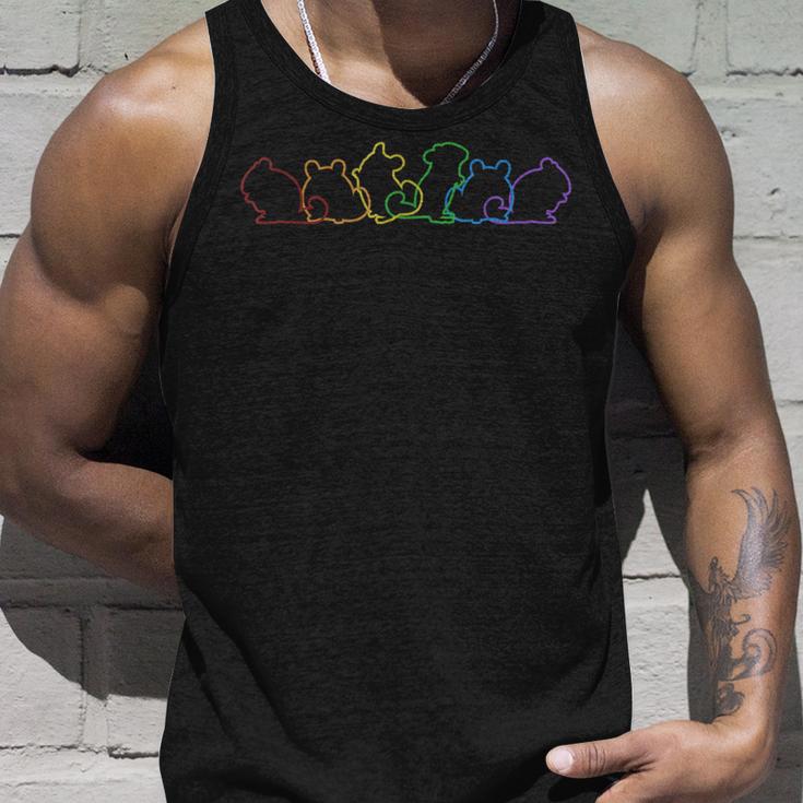 チンチラ Lgbt レインボー ロングテール チンチラ タンクトップ 彼への贈り物