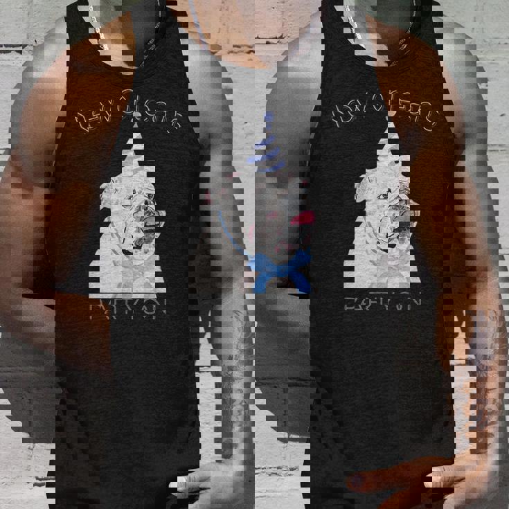 ニューオーリンズ 面白い犬の着用パーティーハット付き タンクトップ 彼への贈り物