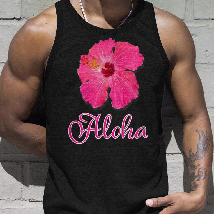 ハイビスカス Aloha アロハ《赤》（ハワイ・南国・フラダンス）夏 かわいい タンクトップ 彼への贈り物