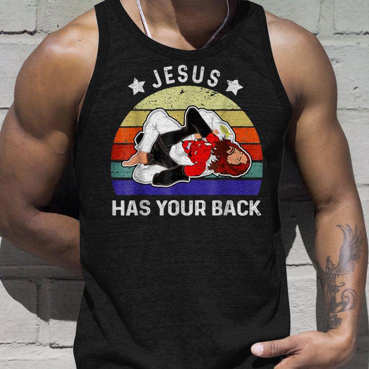 ブラジリアン柔術 Jesus Has Your Back タンクトップ 彼への贈り物