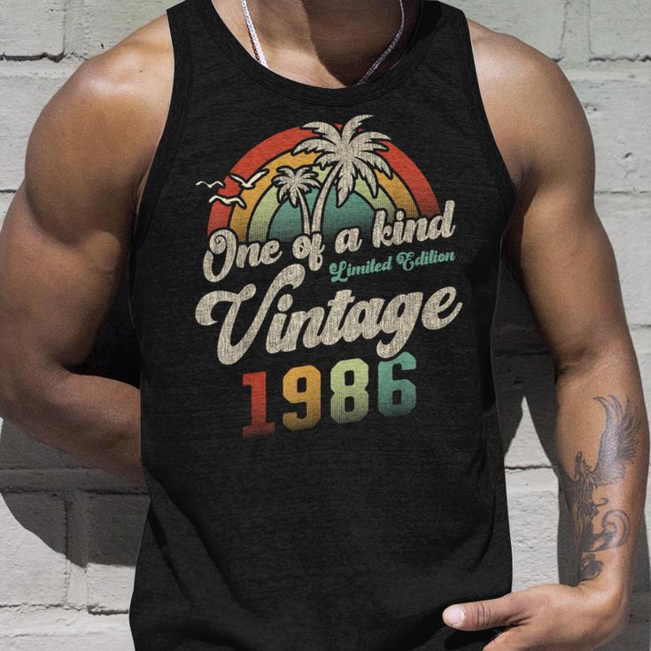 ヴィンテージ1986バースデー40年パームツリー タンクトップ 彼への贈り物