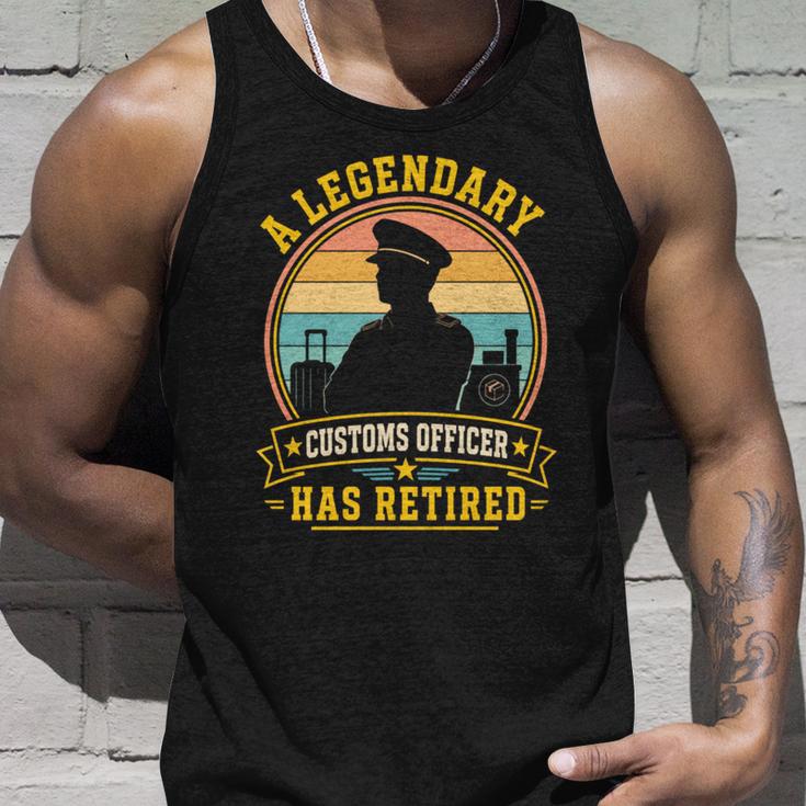 伝説の税関職員が退職したヴィンテージ引退 長袖tシャツ タンクトップ 彼への贈り物