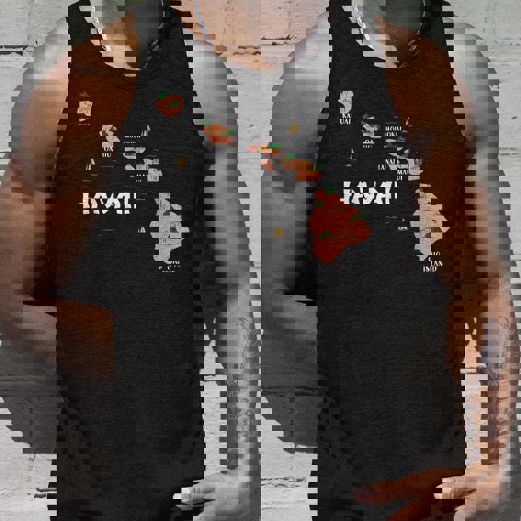 地図 ヴィンテージ お土産 ハワイ諸島 タンクトップ 彼への贈り物