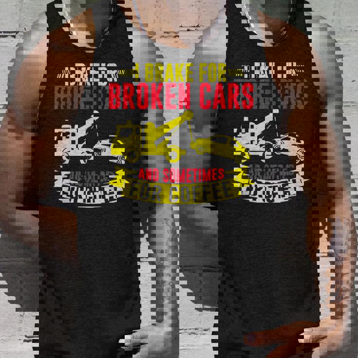 壊れた車や、時にはコーヒーレッカー車にもブレーキをかけます。 タンクトップ 彼への贈り物