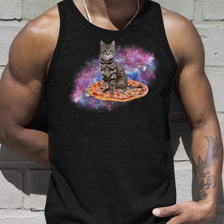 宇宙の猫とピザ タンクトップ 彼への贈り物