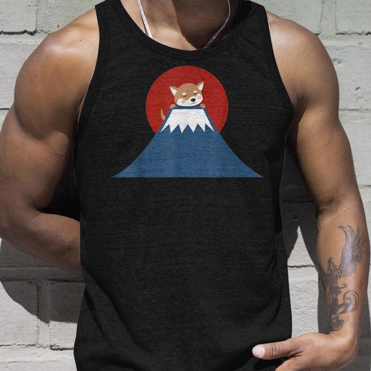 富士山柴犬tシャツ 日本犬ジャパンtシャツ カワイイ タンクトップ 彼への贈り物