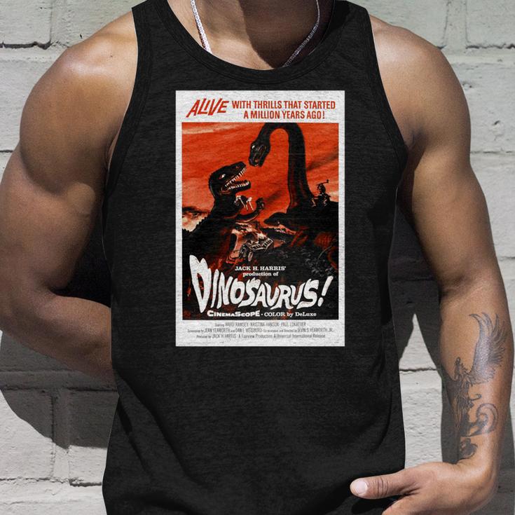 恐竜レトロヴィンテージ映画ポスタープリント 長袖tシャツ タンクトップ 彼への贈り物