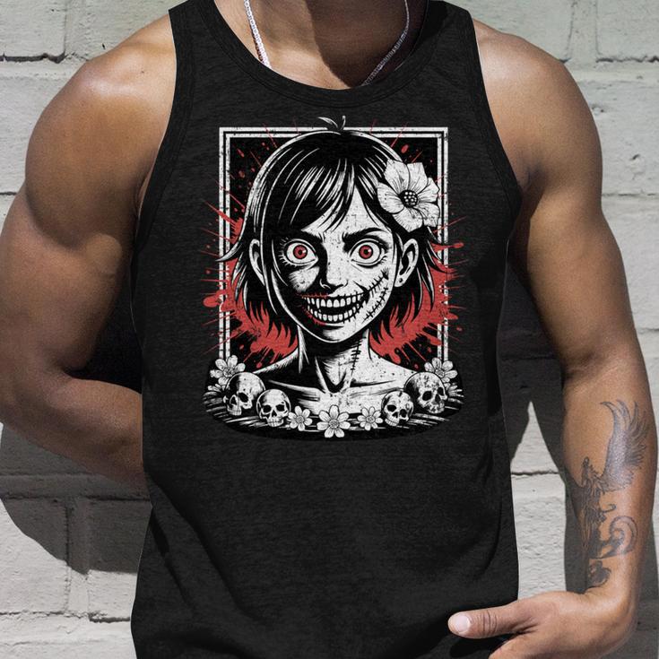 日本のゴス 不気味なエモ Y2k 日本ホラー アニメ 漫画 長袖tシャツ タンクトップ 彼への贈り物