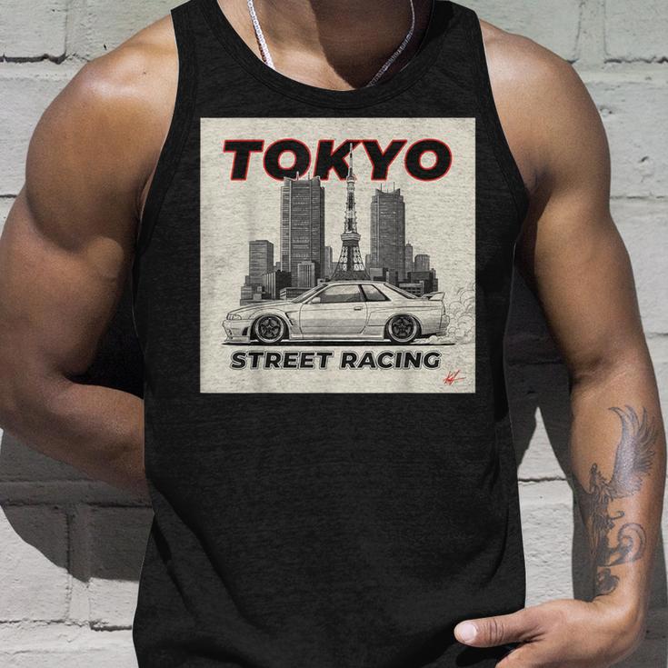 自動車愛好家のための東京ストリートレーシングカーデザイン タンクトップ 彼への贈り物