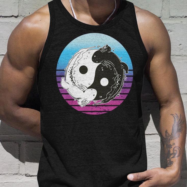 陰陽ウーパールーパー アート グラフィック アニメ ウーパールーパー 恋人 日本語 長袖tシャツ タンクトップ 彼への贈り物
