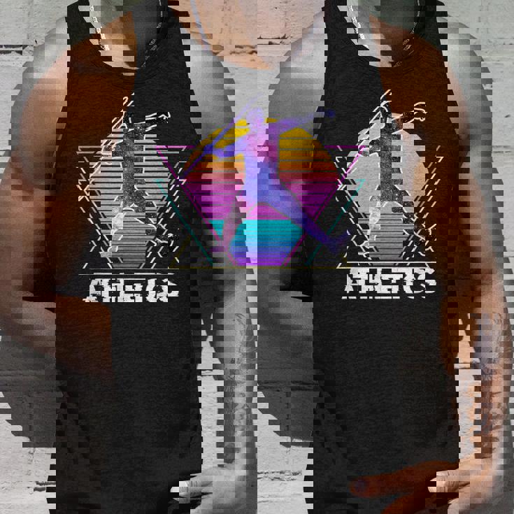 陸上競技 やり投げ スポーツ レトロ ヴィンテージaporwave 90 年代 タンクトップ 彼への贈り物