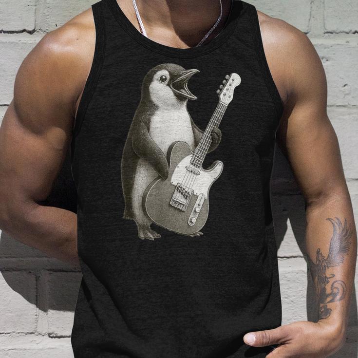 面白いtシャツ ペンギン ギター メンズ グッズ かわいい おもしろ 面白い 服 ネタ タンクトップ 彼への贈り物