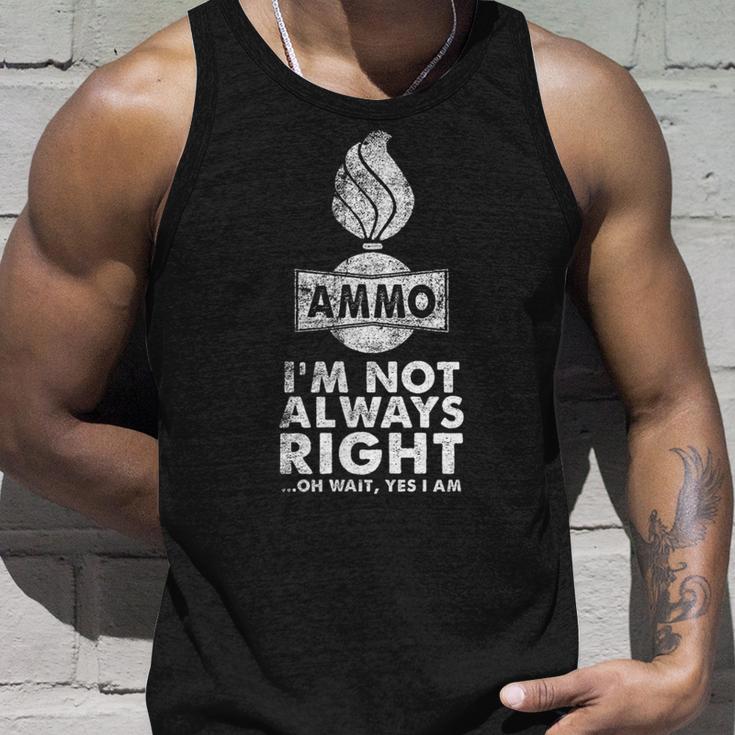 面白いusaf 弾薬tシャツ I'm Not Always Right Oh Wait Yes I Am タンクトップ 彼への贈り物