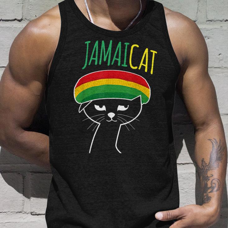 面白い猫 ユーモア ラスタ Jamaicat ジャマイカ 旗 かっこいい 男 猫 タンクトップ 彼への贈り物