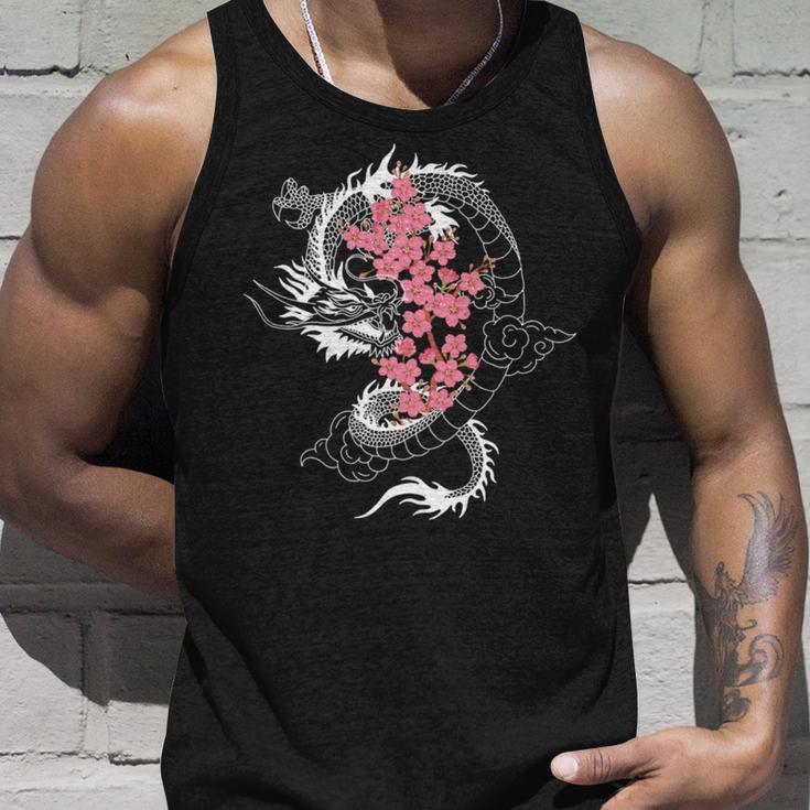 龍 日本の桜文化 長袖tシャツ タンクトップ 彼への贈り物