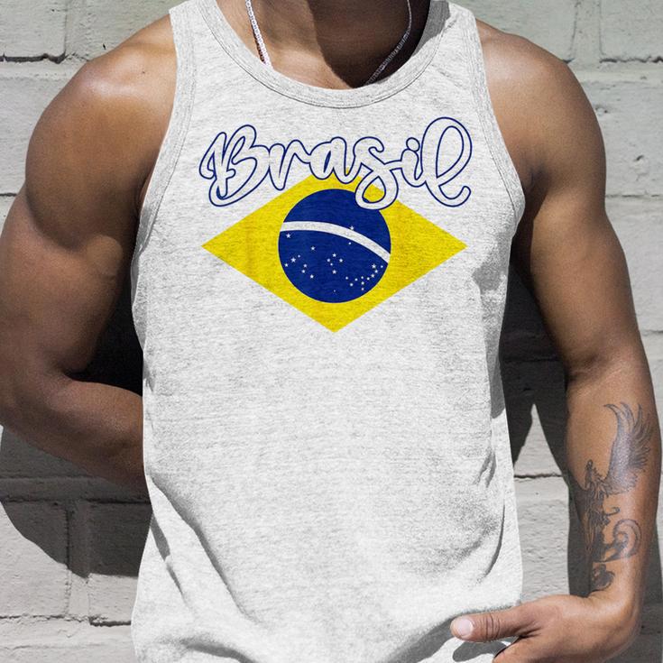 Brazilian Flag Colors National Brazil Brasil タンクトップ 彼への贈り物