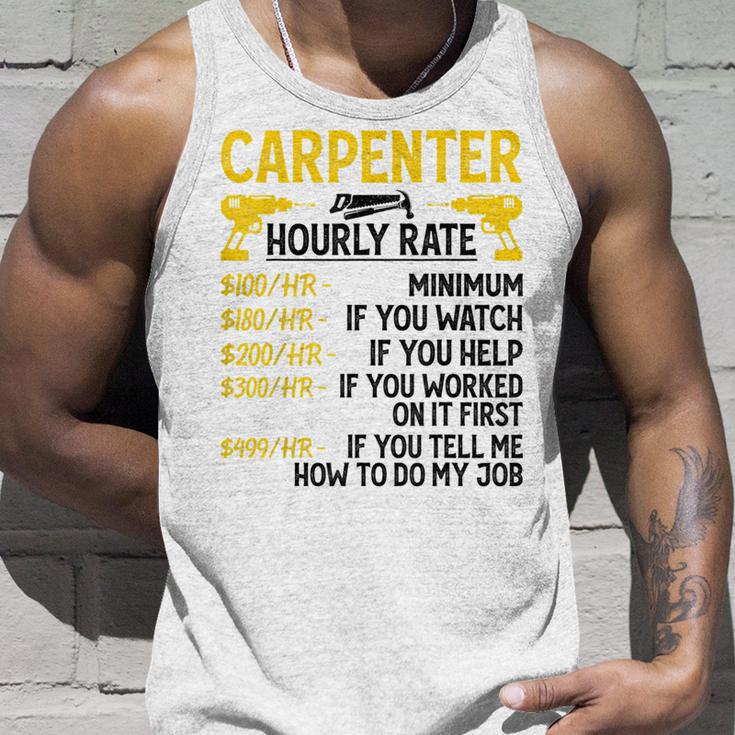 メンズ Carpenter Hourly Rate For Woodworker Carpenter Retro タンクトップ 彼への贈り物
