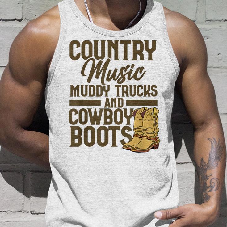Country Music マディトラックとカウボーイブーツ ウェスタンusa タンクトップ 彼への贈り物